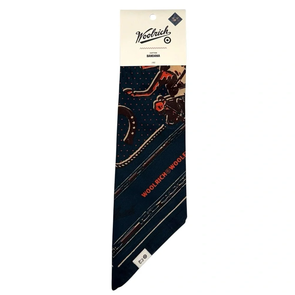 Woolrich Cowboy Horses Cotton Scarf Bandana Western